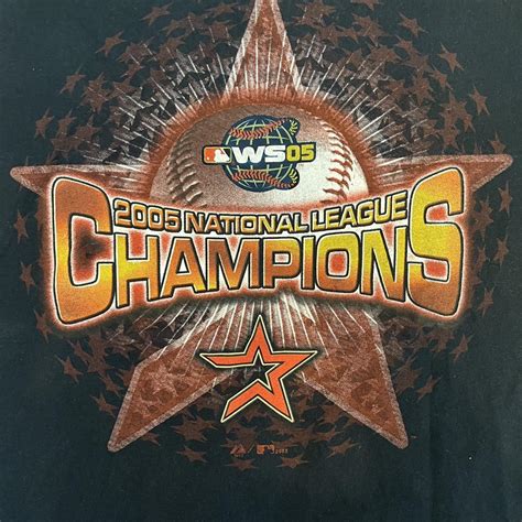 Vintage 2005 Astros MLB champions tee Size:L - Depop