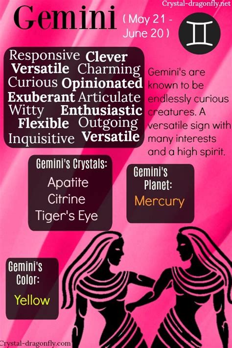 Quick Facts Characteristics About The Gemini Zodiac Sign Zodiac Signs