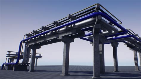 Modular Pipe Concrete Trestle In Props Ue Marketplace