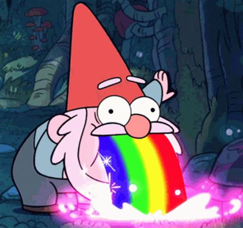 Rainbow Puke Rainbow Puke Gnome Discover Share GIFs