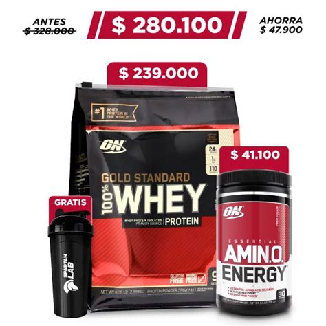 100 Whey Gold 6 Lb Amino Energy 30 Serv Obsequio Naturnet Colombia