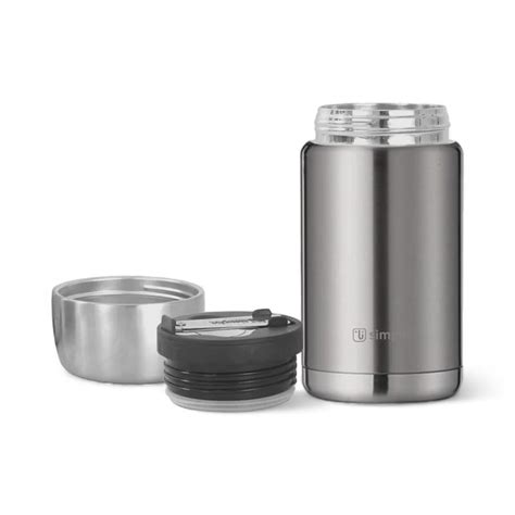 Termo De Comida Insulado Acero Inox 750 Ml Gris Simplit