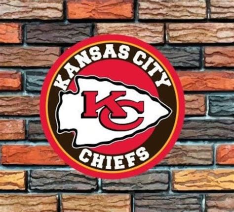 Kansas City Chiefs Logo Round Metal Sign Football Signs Gift For Fans