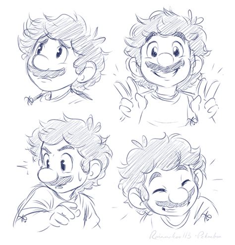 Mario sketches 09-01-17 by Rainmaker113 on DeviantArt