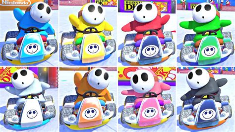 Mario Kart Deluxe Dlc All Shy Guy Winning And Losing Animations