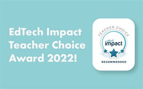 New Award 2022 Edtech Impact Teacher Choice Award Alps