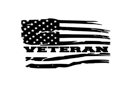 Military Veteran Flag Decal Veteran Flag Sticker-distressed American ...