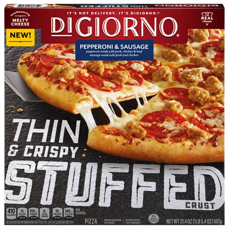 Save On Digiorno Thin Crispy Stuffed Crust Pepperoni Sausage Pizza