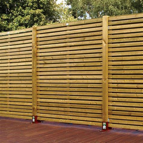 Contemporary Slatted Fence Panel W179m H1793m Pack Of 5