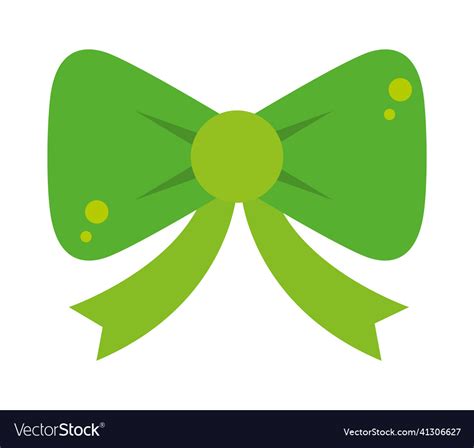 Green gift bow Royalty Free Vector Image - VectorStock