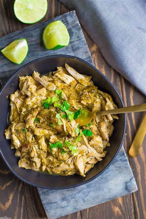 Instant Pot Salsa Verde Chicken Wholesomelicious