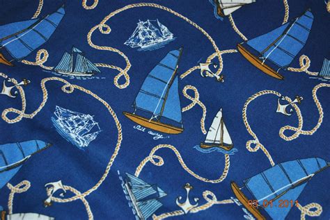 4 Yards Cotton Nautical Print Fabric by MpcGifts on Etsy