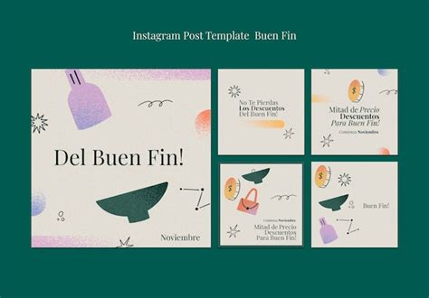 Publicaciones De Instagram Del Evento Buen Fin Archivo Psd Gratis