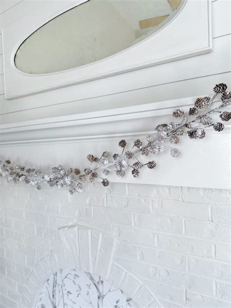 Diy Pottery Barn Inspired Faux Snowed Pinecone Garland Celebrated Nest