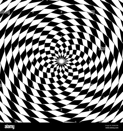 Black And White Vortex Pinwheel Visual Effect Twisty Pattern With