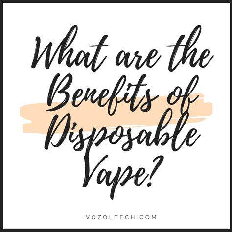 What are the Benefits of Disposable Vape? | by Vozol Tech | Medium