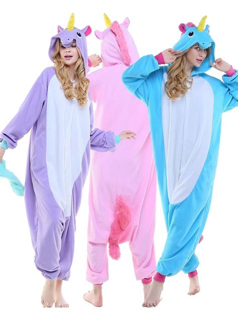 Einhorn Schlafanzug Kost M Onesie Tierkost M F R Erwachsene Pyjama