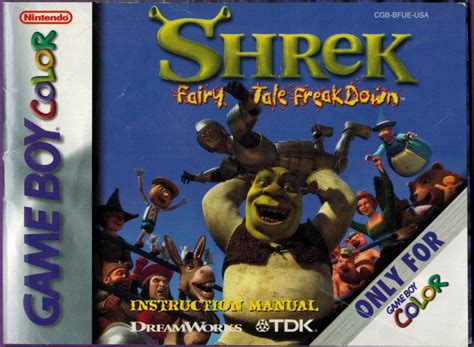 Shrek Fairy Tale Freakdown Nintendo Game Boy Color 2001 Booklet