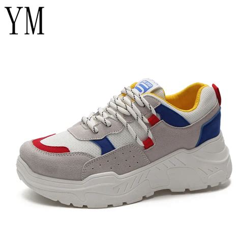 3 Colour Shoes Woman 2018 Winter Autumn New Platform Sneakers Tenis Feminino Casual Chunky Woman