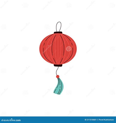 Vector Illustration Of A Festive Chinese Lantern On An Isolated Background Stock Vector