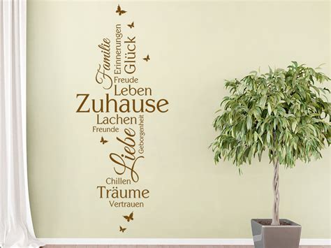 Wandtattoo Zuhause Begriffe Als Wortwolke Wandtattoos De