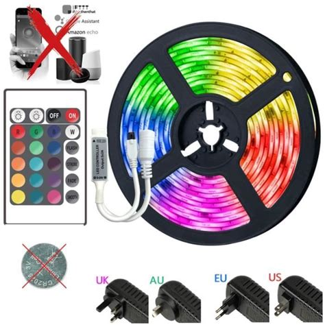 Bande Led Ir Control Us Plug M Bande Lumineuse Led Rgb