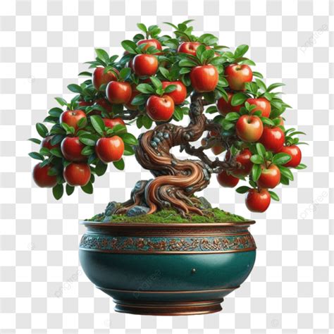 Apple Tree Bonsai In A Flowerpot Apple Tree Flowerpot Png