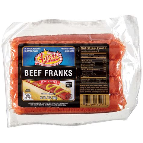 Aarons Best Kosher Beef Franks Shop Hot Dogs At H E B