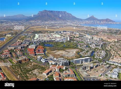 Aerial Photo Of Century City And N Highway With Table Mountain And