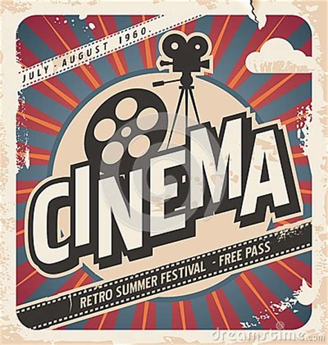 Grunge Retro Cinema Poster Stock Vector Illustration Of Concept 42931555