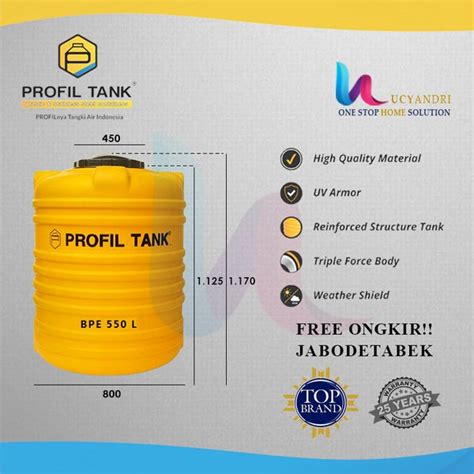 Jual Tangki Air Plastik Profil Tank Bpe 550 Liter Di Lapak Lucyandri