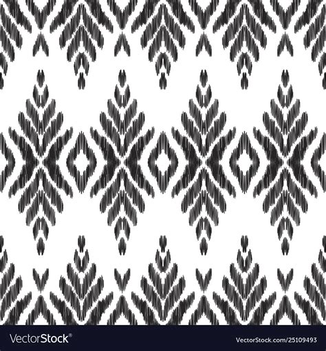 Ikat Seamless Pattern Royalty Free Vector Image