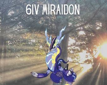 Miraidon NON SHINY 6IV Pokemon / Ready for Competitive Battle / Masterball / Bonus 1 Random ...