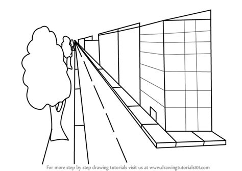 How to Draw One Point Perspective Buildings (One Point Perspective ...