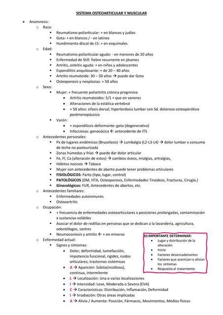 SEMIOLOGÍA DEL SISTEMA OSTEOARTICULAR Y MUSCULAR Sebos Medicine uDocz