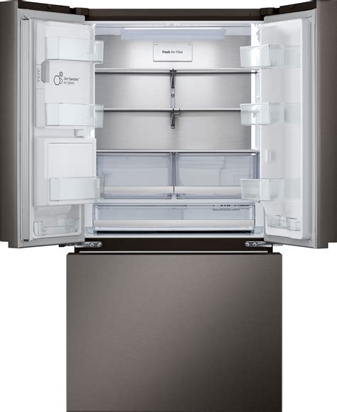 Customer Reviews Lg Counter Depth Max 25 5 Cu Ft French Door Smart Refrigerator With Four