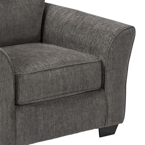 Benjara Fabric Upholstered Chair With Flared Armrest And Tapered Block