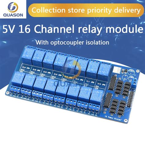 Módulo De Relé 5v 16 Canais Para Arduino Arm Pic Avr Dsp Placa De Relé