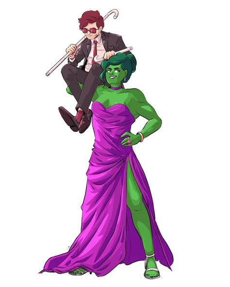 She-Hulk and Daredevil again by Balakin1 on DeviantArt