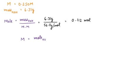 Solved What Volume In Ml Of M Koh Solution Contains Grams