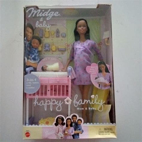 Barbie | Toys | Barbie Pregnant Midge Doll Happy Family African ...