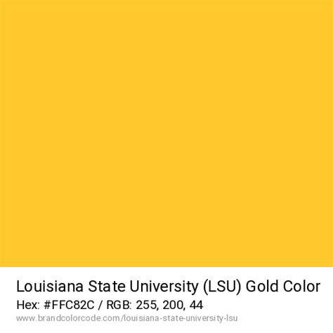 Louisiana State University (LSU) Brand Color Codes » BrandColorCode.com