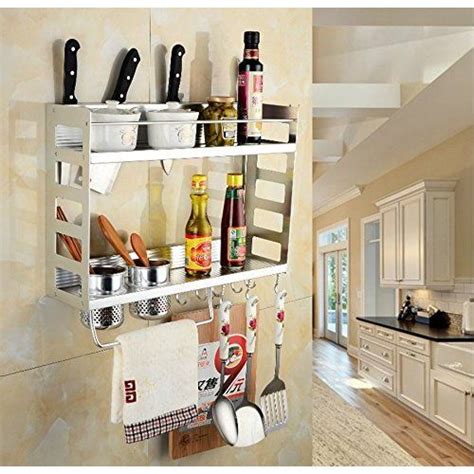 Multifunctional Wall Hanging Aluminum Kitchen Rack Of Wall Shelf