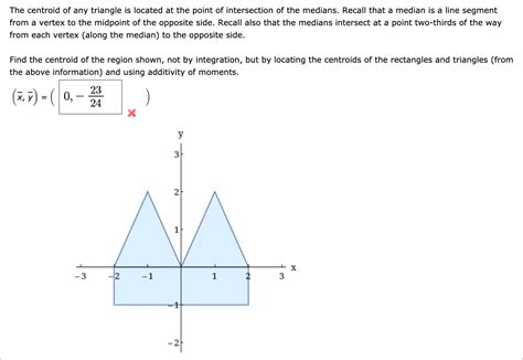 Solved The Centroid Of Any Triangle Is Located At The Point Chegg