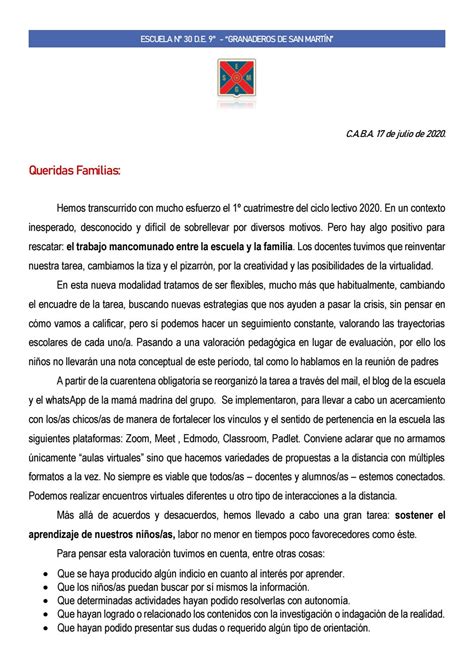 Valoración pedagógica 1 cuatrimestre 2020 by ESCUELA 30 D E 9 Issuu