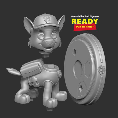 Rocky Paw Patrol Fanart 3d Model By Sinh Nguyen