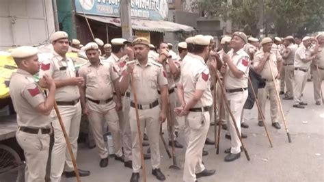 Security Beefed Up In Jahangirpuri On The Occasion Of Hanuman Jayanti