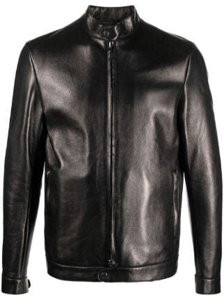 Salvatore Santoro Castagno Zipped Leather Jacket Farfetch