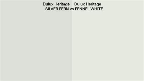 Dulux Heritage Silver Fern Vs Fennel White Side By Side Comparison