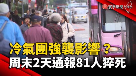 冷氣團強襲影響？周末2天通報81人猝死｜ 寰宇新聞 Globalnewstw Youtube